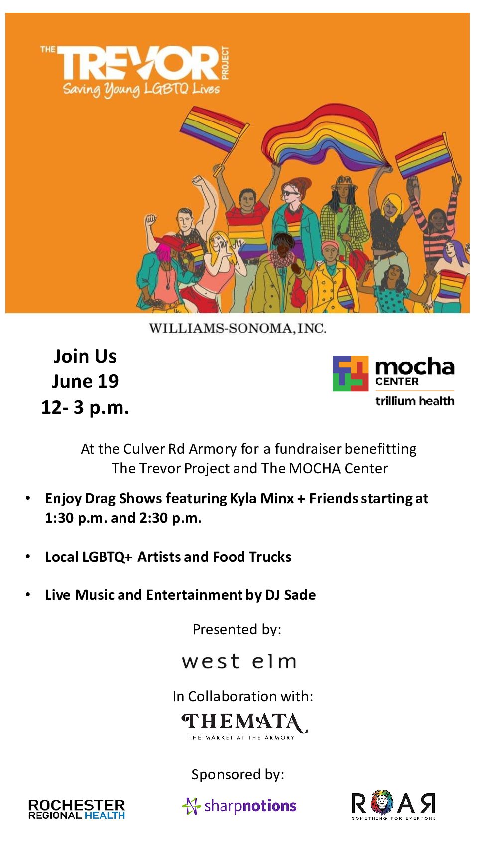 Fundraiser benefiting the Trevor project and the Mocha Center Event Image